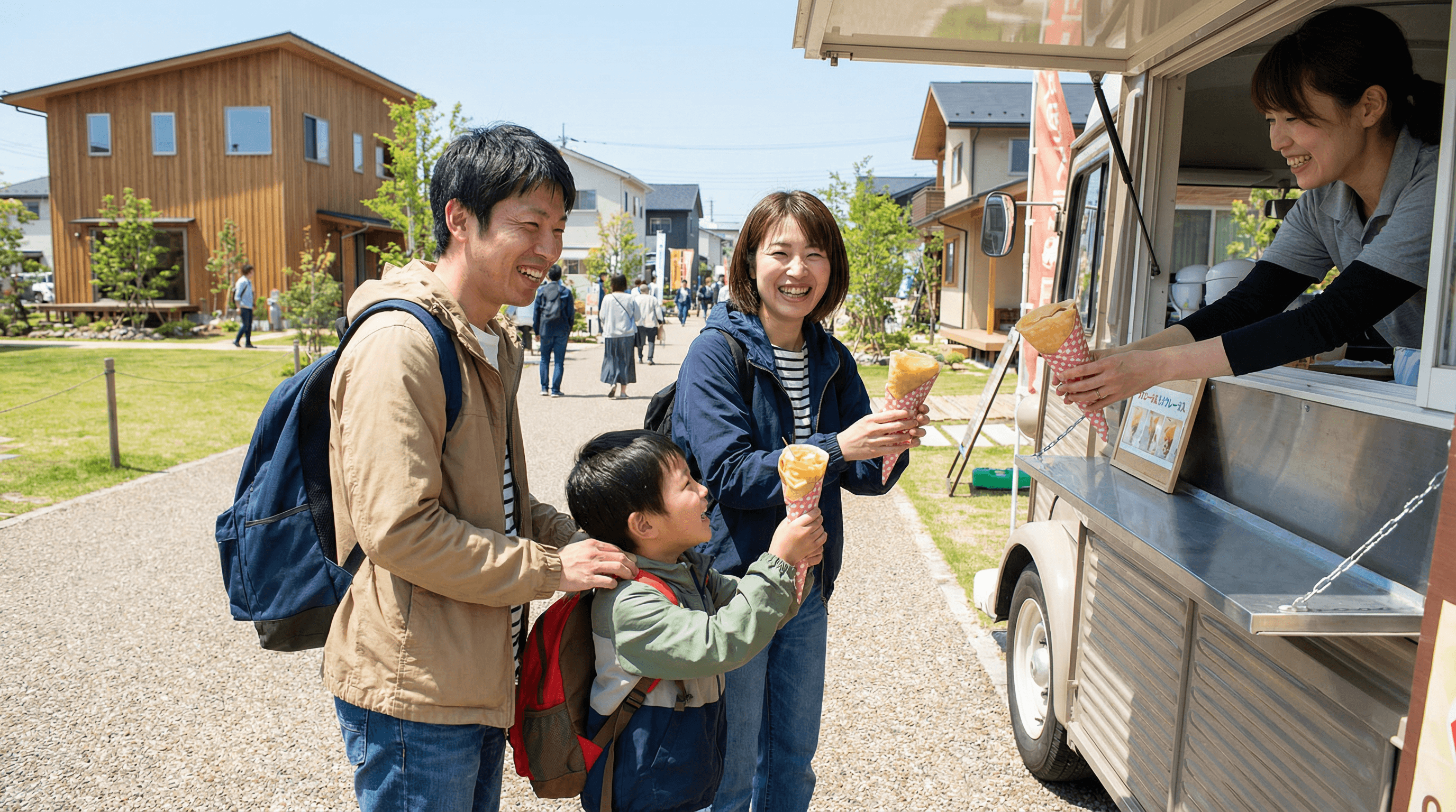 イベントで活躍するキッチンカー派遣の様子